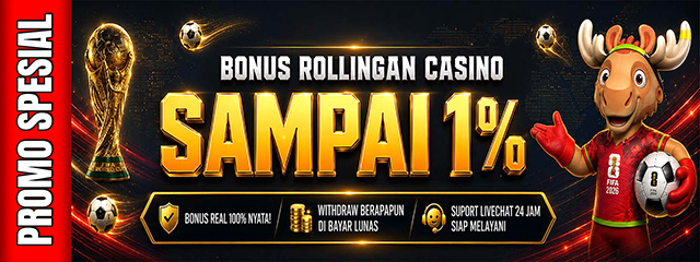 BONUS ROLLINGAN CASINO 1%